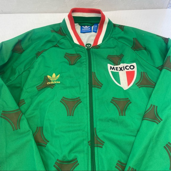 ADIDAS ORIGINALS MEXICO 2014 TRACK JACKET GREEN - Picture 3 of 4